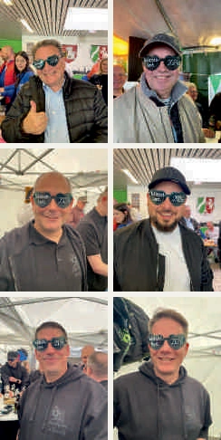 Sechs Aufnahmen von Gästen beim Gustorfer Wiesnfest 2026, zusammengestellt aus den Bildern der Festschrift.
